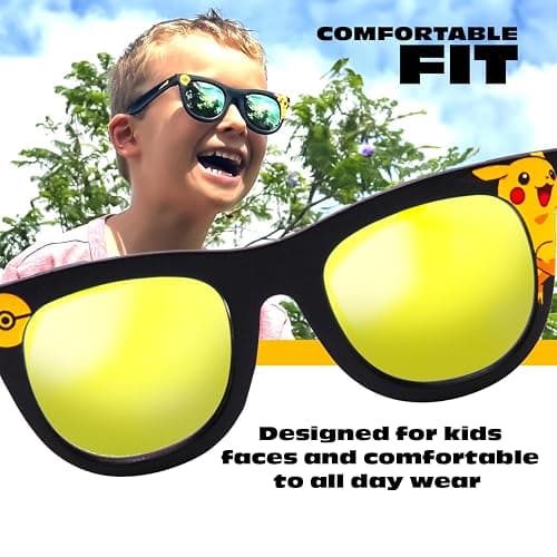 Pokemon Pikachu Sunglasses - Stylish, Comfortable & Durable UV-Protection with Soft Carrying Case - Officially Licensed thumbnail 4
