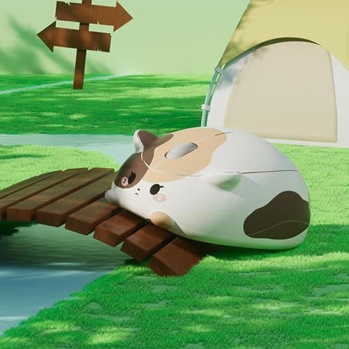 Akko Cat Theme Wireless Gaming Mouse Calico Cat, Tri-Mode Mouse BT3.0/BT5.0/2.4G, Cute Optical Cordless Cartoon Mice for Computer/Laptop/Desktop/PC, Compatible with Mac/Win thumbnail 6