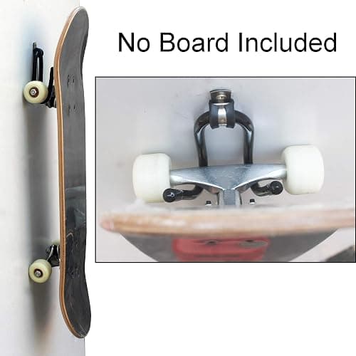 YYST Skateboard Wall Mount Skateboard Wall Hanger Storage Rack Flexible Hanger - Fit Cruiser Boards, Skateboards, Penny Boards, Longboards,etc- W Style - No Board -2/PK thumbnail 3