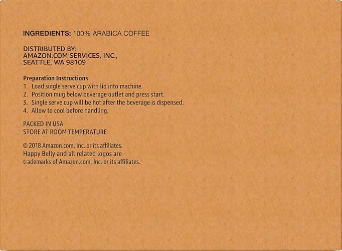 Happy Belly an Amazon Brand -Medium Roast Coffee Pods, Kona Blend, Compatible with Keurig 2.0 K-Cup Brewers, 100 Count thumbnail 6