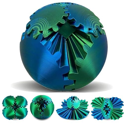 Gear Ball, 3D Gedruckter Zahnradball - The Steampunk Whirling Wonder Fidget Getriebe Ball, Gear sphere Cube Fidget Toys für Büro & Zuhause, Cool Stuff Spielzeug Geschenk für 3+ Jahre Kinder Erwachsene - Image 1