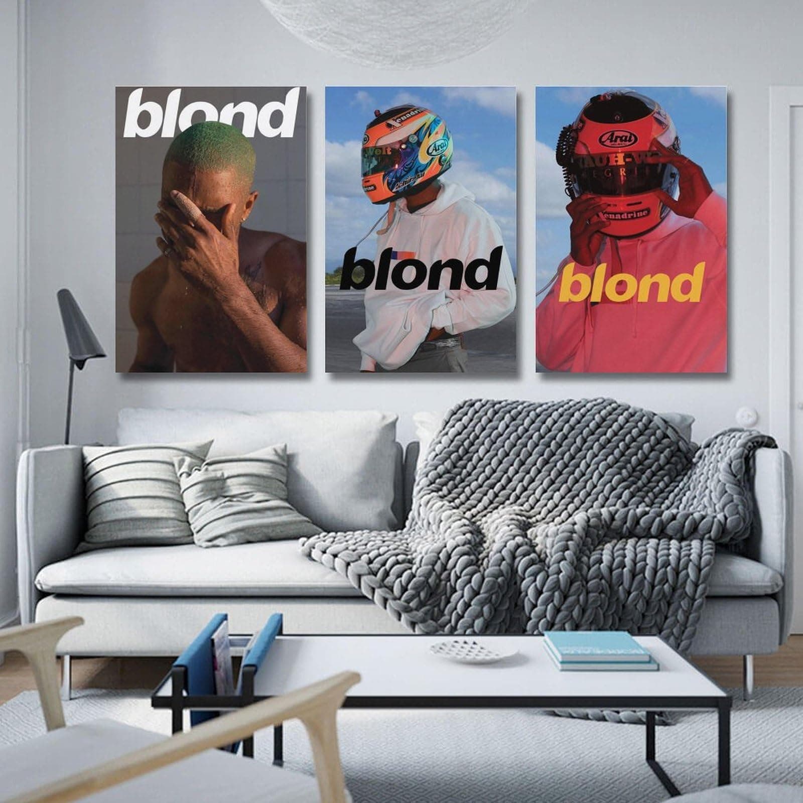 Frank Ocean Blonde Poster Album Cover Poster A Set of 3 Canvas Posters Room Aesthetic Festival Gift Family Bedroom Decor Wall Art Home08x12inch(20x30cm)-3pcs Style - 08x12inch(20x30cm)-3pcs thumbnail 3