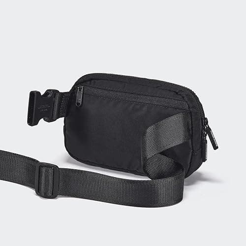 Pander Two Way Zipper Fanny Pack Nylon Everywhere Belt Bag for Women, Water Repellent Waist Packs, Crossbody Bags with Adjustable Strap (Black). thumbnail 3