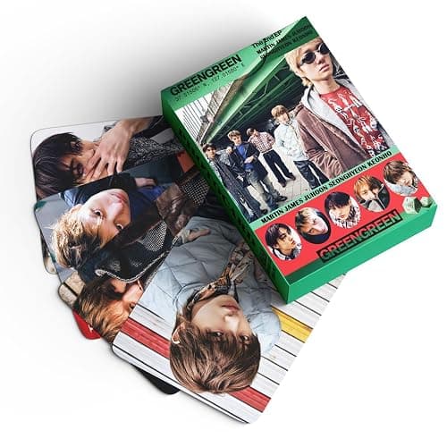 127pcs KPOP Photocards GREENGREEN Photo Cards 55pcs Photocards and 72pcs Mini Stickers REDRED Album Lomo Gift for Fans 2026 Greetings Cards MARTIN JAMES JUHOON SEONGHYEON KEONHO Merch (GREENGREEN) thumbnail 8