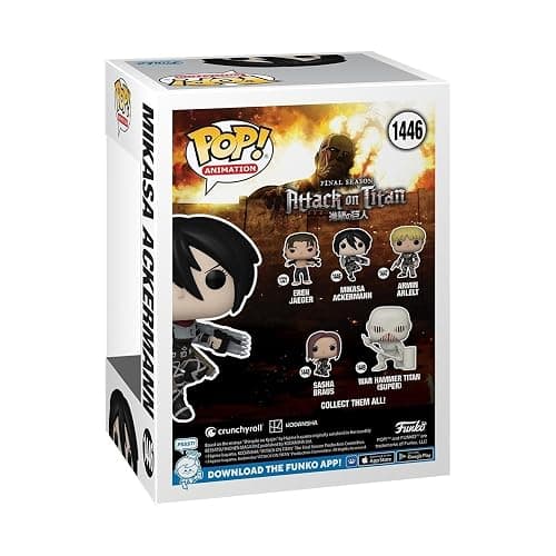 Funko POP! Animation: Attack on Titan - Mikasa Ackerman - Collectable Vinyl Figure - Gift Idea - Official Merchandise - for Kids & Adults - Anime Fans - Model Figure for Collectors and Display thumbnail 4