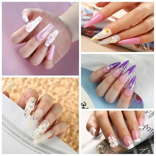 Acrylic Nail Kit for Beginners with Everything 3pc Professional Acrylics Powder 6pcs Gel Nail Polish 18pcs Glitter Decoration Powder Nails Kit Acrylic Set with Tips Nail Light and Drill DIY Gifts thumbnail 2