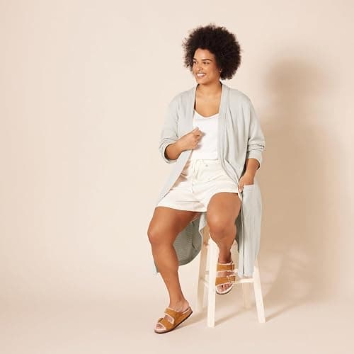 Amazon Essentials Women's Lightweight Waffle Mid-Length Robe (Available in Plus Size) thumbnail 8