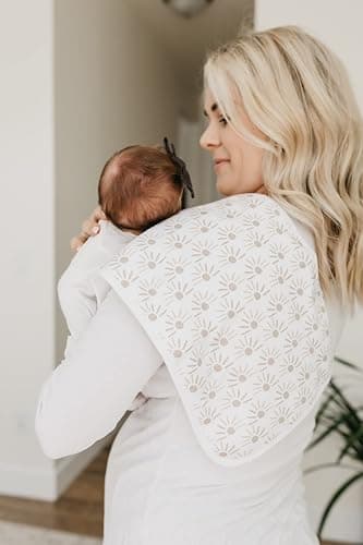Copper Pearl Baby Burp Cloth Large 21''x10'' Size Premium Absorbent Triple Layer 3-Pack Gift Set Bliss thumbnail 5
