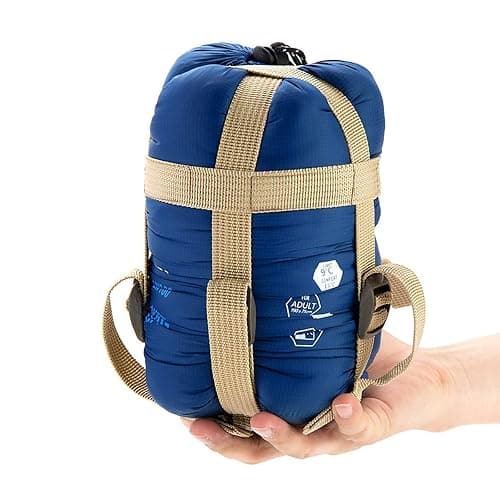 ECOOPRO Warm Weather Sleeping Bag - Portable, Waterproof, Compact Lightweight, Comfort with Compression Sack - Great for Outdoor Camping, Backpacking & Hiking-83 L x 30" W Fits Adults - Image 1