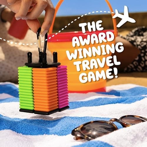 Big Potato Games OK Play Waterproof Travel Tile Game for Kids and Adults | Get 5 in a Row to Win, Learn in 10 Seconds, Waterproof Game, Clips to Your Bag, 2-4 Players, Pool and Beach Fun thumbnail 2