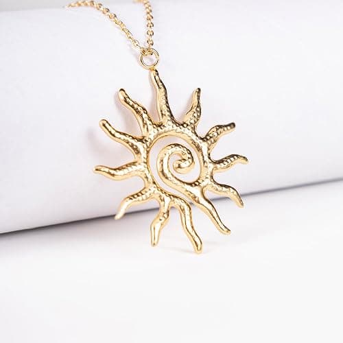 Gold sun necklace  thumbnail 5