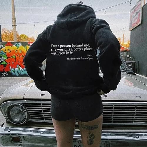 You are Enough Hoodie, Dear Person Behind Me Hoodie, You are Enough Graphic Sweatshirt Hoodies Women thumbnail 2