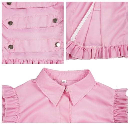 eozegiw Seven Sins Cosplay Costume Elizabeth Liones Pink Shirt Lolita Skirt Uniform Suit Halloween Outfit Full Set thumbnail 4