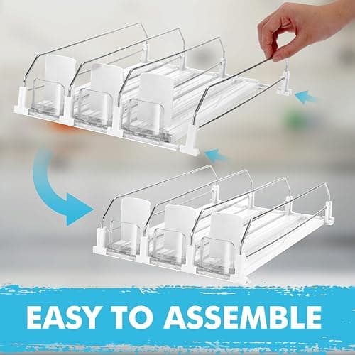 Automatic Soda Can Organizer Refrigerator Can Dispenser for Beer Soda Seltzer already Assembled Drink Pop Can Holder Self-Pushing Drink Organizer for Fridge Storage 15 cans of 11.15oz 12oz 16oz 16.9oz thumbnail 7