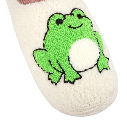 CWODOR Slippers for Women Men Cute House Slippers Plush Fleece Lining Warm Home Shoes Slip-on thumbnail 2