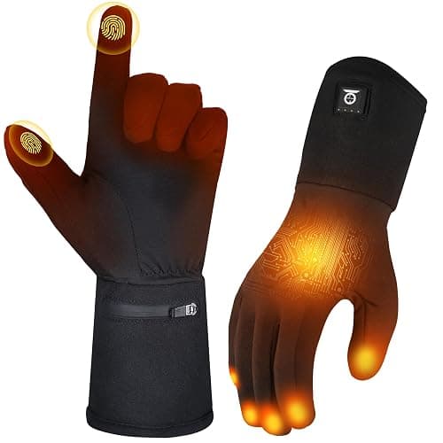 HEAT NICE Heated Glove Liners for Men Women, Rechargeable Battery Electric Heated Gloves, Winter Warm Glove Liners, Thin Gloves Riding Ski Snowboarding Hiking Cycling Hand Warmers - Image 1
