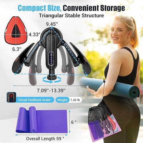 Thigh Trainer for Women, 15-80LB Adjustable Resistance with Resistance Band | Inner Thigh Exerciser for Pelvic Floor Muscle, Shaping, Yoga & Home Fitness, Includes a Storage Pouch and Training Manual thumbnail 5