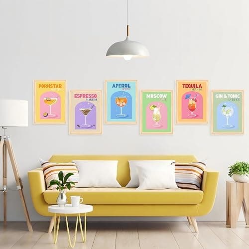 Bellatoi 6 Pcs Diamond Painting Cocktail, Peinture Diamant Adulte et Enfant, Broderie Diamant pour Chambre Salon décoration Murale thumbnail 5