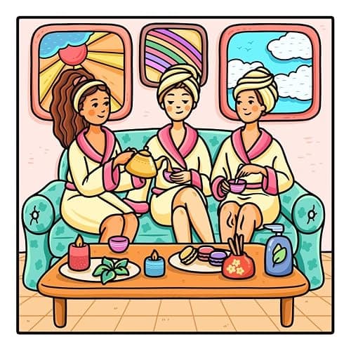 Bestie Moments: Coloring Book for Adults and Teens Featuring Cute & Girly Scenes for Relaxation (The Cozy Girl Series) thumbnail 3