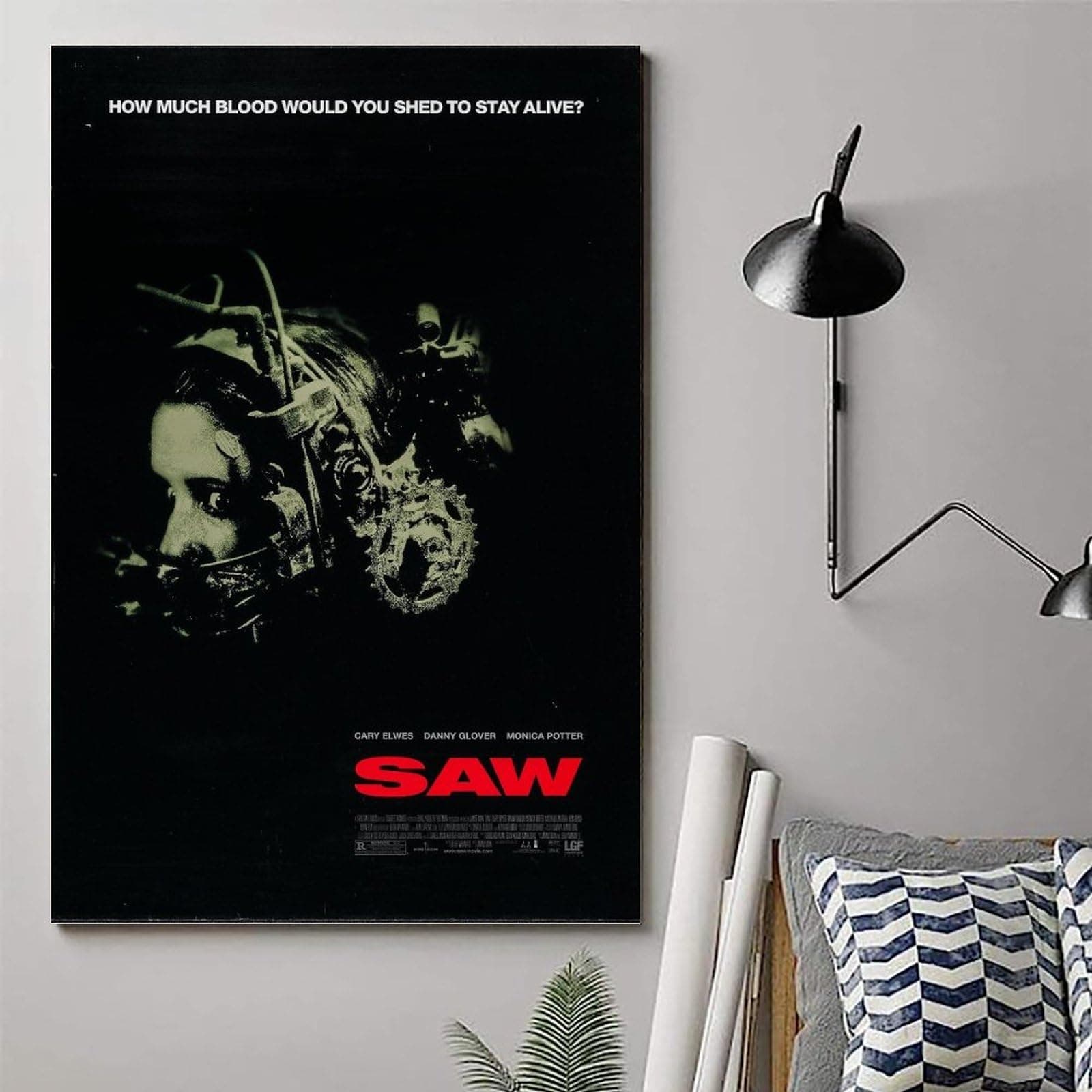 Horror Movie Saw Poster Poster Canvas Painting Wall Art Picture Home Decor Print For Bedroom Living Room Dorm Study Bar Office 12x18inch(30x45cm) thumbnail 6