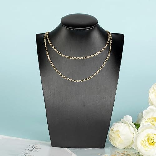 YOUBEIYEE 5 Meters 18K Gold Plated Chain for Jewelry Making, Shiny Light Gold Embossed Oval Cable Link Chain Spool Women Necklace Bracelet DIY Jewelry Findings thumbnail 7