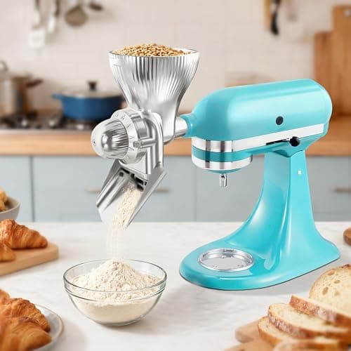 Grain Mill Attachment for KitchenAid Stand With 12 Grind Level, Kitchen Aid Mixer Attachments Wheat Grinder Fit for Wheat, Corn, Oats, Buckwheat, Millet and Other Cereals - New Upgrades thumbnail 2