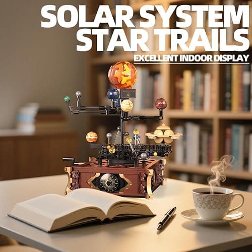 APENGBAOL Solar System Mini Building Sets with Light,Rotatable Space Exploration Building Toys, Educational Toy Gifts for Boys Girls(697PCS) thumbnail 7