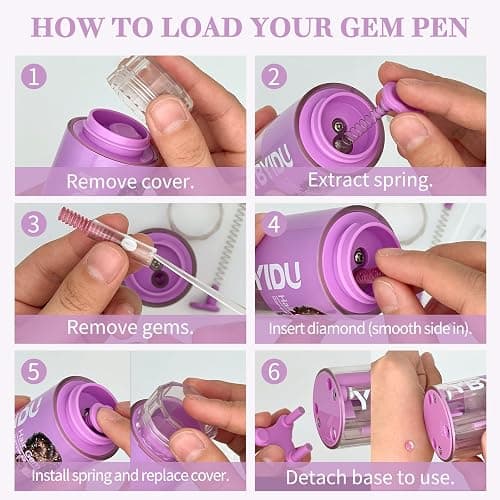 Hair Gems Tool for Girls, Hair Jewels Kit with 270 Stick On Hair Gems, Reusable and Easy to Apply & Remove Hair Styling Tool, Christmas, Birthday Party Gifts Toys for Girls thumbnail 4