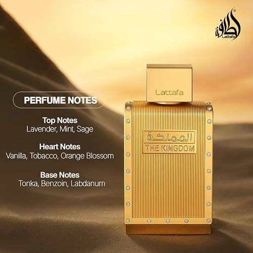 Lattafa The Kingdom Eau De Parfum Spray for Men, 3.4 Ounce thumbnail 5