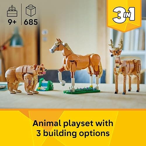 LEGO Creator 3 in 1 Beautiful Horse Building Toy for Kids - Learning Toy for Girls & Boys, Ages 9+ - Build a Horse, Bear, or Deer - Gift for Christmas - 31166 thumbnail 3