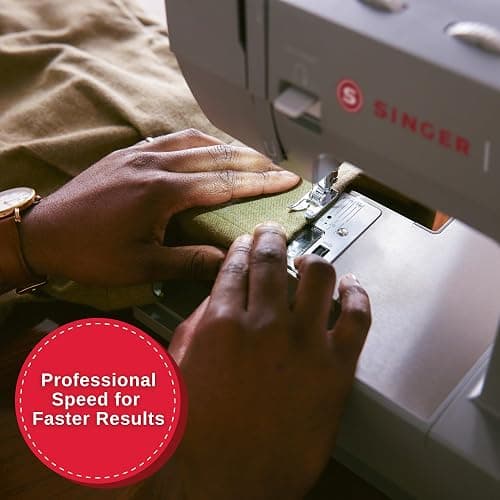 SINGER Heavy Duty 4411 High Speed Sewing Machine with Accessory Kit | Strong Motor with Enhanced Piercing Power, 69 Stitch Applications, Full Metal Frame, 4-Step Buttonhole & LED Light, Grey thumbnail 11