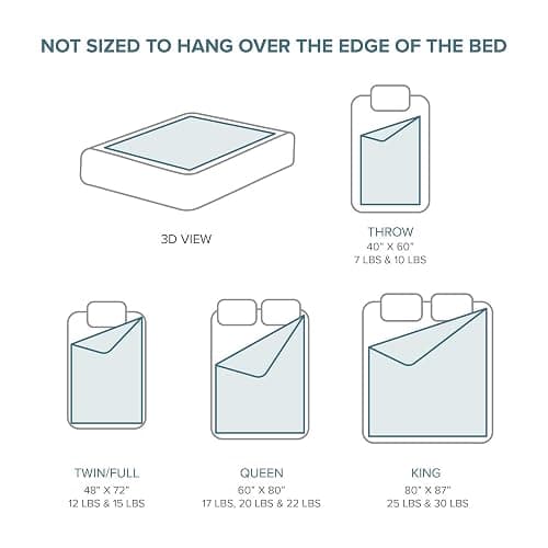 Bare Home Weighted Blanket Queen Size 17lbs (60" x 80") for Adults - All-Natural 100% Cotton - Premium Heavy Blanket Nontoxic Glass Beads (Cotton Light Pink, 60"x80") thumbnail 5