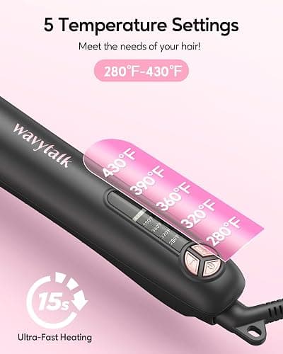 Wavytalk Rotating Curling Iron, Curl Cycle, 1 Inch Automatic Curling Wand for Long Hair, Get Effortless Beach Waves with Self Spinning Barrel up to 430°F with Home Button, Dual Voltage, Rose Gold - Rose Gold thumbnail 7