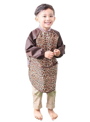 Plie Kids Waterproof Art Smock – Long Sleeve Apron for Painting, Baking, Sensory Play (Ages 1–10) thumbnail 2