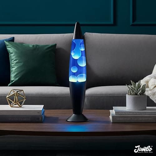 JAMBO 16" Beautiful Lamp- Blue with White/Blue Wax, Relaxing Liquid Lamp for Living Room Office Bedroom Adults Teens Kids, Magma Light, Night Light Nightlight, Home Decor thumbnail 2