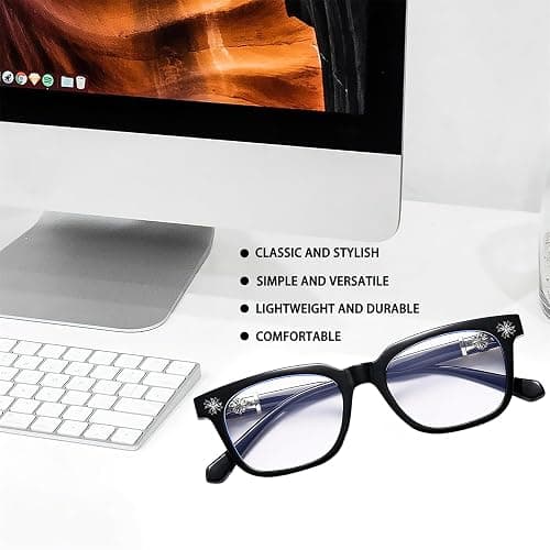 Classic Thick Glasses for Men Women Square Frame Clear Lens Fashion Glasses Non Prescription Eyeglasses thumbnail 4