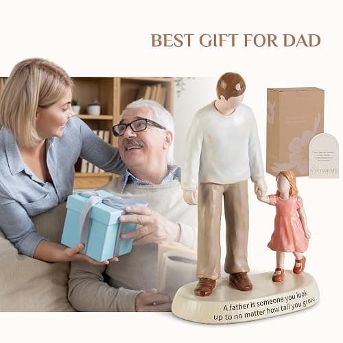 Storieme Dad Birthday Gift from Daughter: Hand-Painted Dad Daughter Figurine Decoration Gifts for Fathers Day Christmas - Father of The Bride Gifts for Wedding thumbnail 5