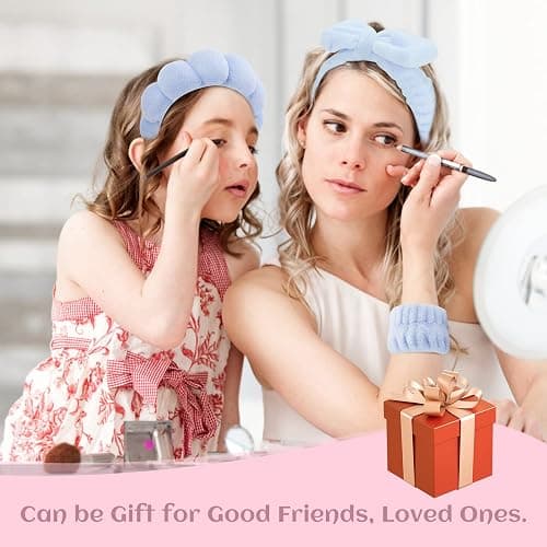 ATROCH Puffy Spa Headband & Wristband Set – Sponge Makeup & Skincare Headband for Washing Face, Cute Present for Teenage Girls, Teen Girl Gifts, and Self-Care Essentials for Women thumbnail 5