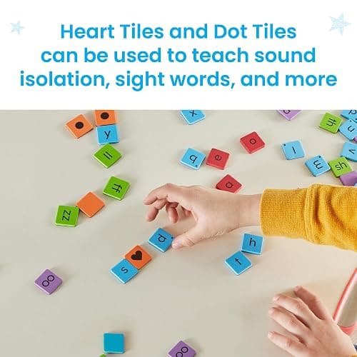 hand2mind Phonics Word-Building Magnetic Letter Tiles, Letter Recognition for Kindergarten, Letter Sounds, Phonics Manipulatives, Phonemic Awareness, Science of Reading Classroom Materials (Set of 6) thumbnail 4