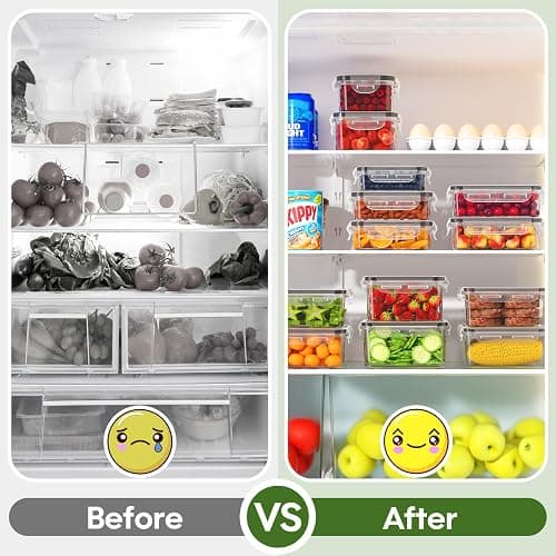 KEMETHY 36-Piece Food Storage Containers with Lids(18 Container & 18 Lid), Plastic Food Containers for Pantry & Kitchen Storage and Organization, BPA-Free, Leak Proof, Reusable with Labels & Pen thumbnail 7
