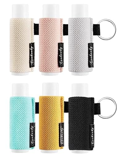 COOKOOKY Chapstick Holder Keychain Cute Minimalist Design Lip Balm Keychain Holder - Image 1