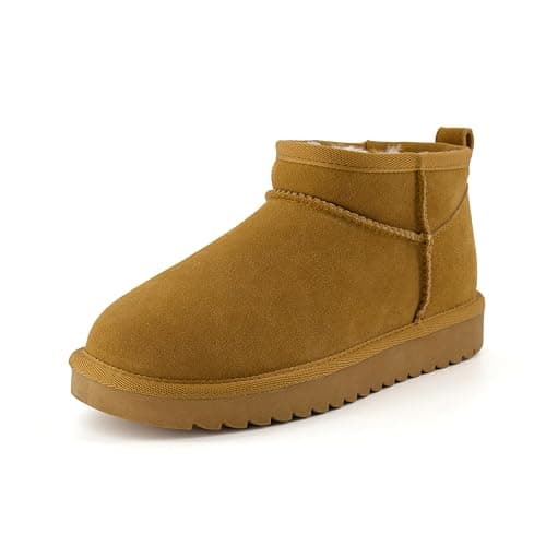 CUSHIONAIRE Hip 2 Genuine Suede Ankle Boots for Women, Cozy Faux Shearling Lining Pull On Winter Womens Boots thumbnail 9
