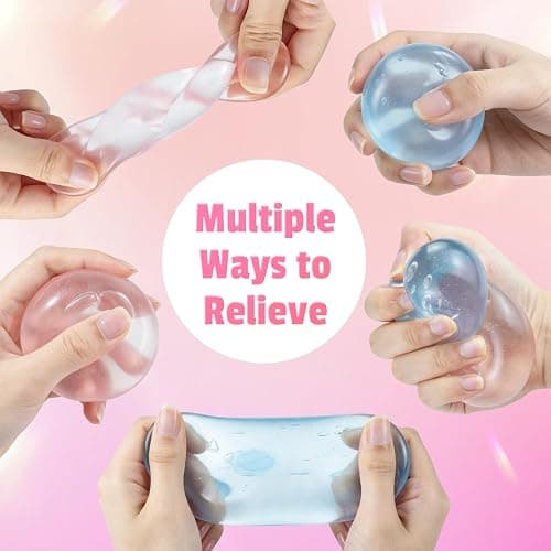 Coconut Oil Squishy, Coconut Oil Stress Ball, Slow Rising Squeeze Luck Squishies, Sensory Fidget Oil Ball Toy for Kids and Adults Party Favors Birthday Gift (Pink) thumbnail 5