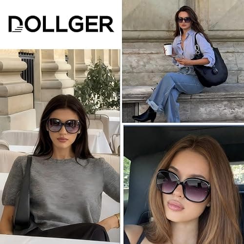 Dollger Oversized Polarized Sunglasses for Women Retro Classic Shades Large Frame Ladies Sunglasses thumbnail 2