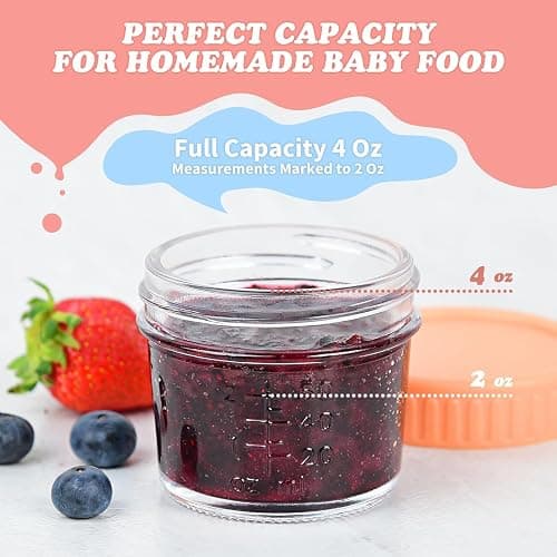 20 Pack Glass Baby Food Containers, 4 Oz Glass Baby Food Storage Jars with Airtight Lids, Reusable Leak-Proof Baby Food Jars, Freezer Microwave Dishwasher Safe thumbnail 3