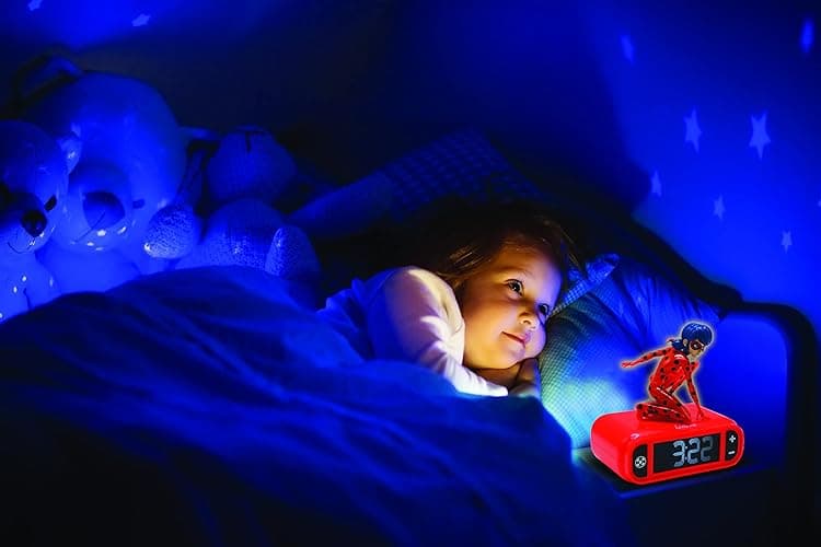 LEXiBOOK - Miraculous Digital Alarm Clock with Night Light Snooze, Clock, Luminous Ladybug, Red Colour - RL800MI thumbnail 3