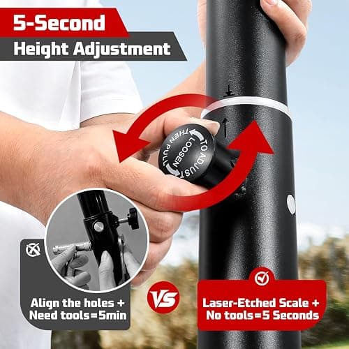 Yohood Basketball Hoop Outdoor 10FT with Shatterproof 40 Inch Backboard, Portable Basketball Hoop Goal System for Kids/Youth/Adults in Backyard/Driveway/Indoor thumbnail 3