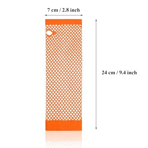 TecUnite 12 Pairs Fishnet Gloves Fingerless Neon Gloves for Women Men 80s Party Costume Accessories Supplies thumbnail 2