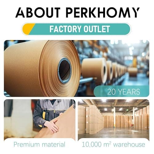PerkHomy Brown Kraft Paper Roll 36" x 1,440" (120') for Craft Bulletin Board Paper Art Table Covering Crafting Gift Wrapping Bouquet Packing Parcel 70GSM 50LB (Brown, 36" x 120') thumbnail 5