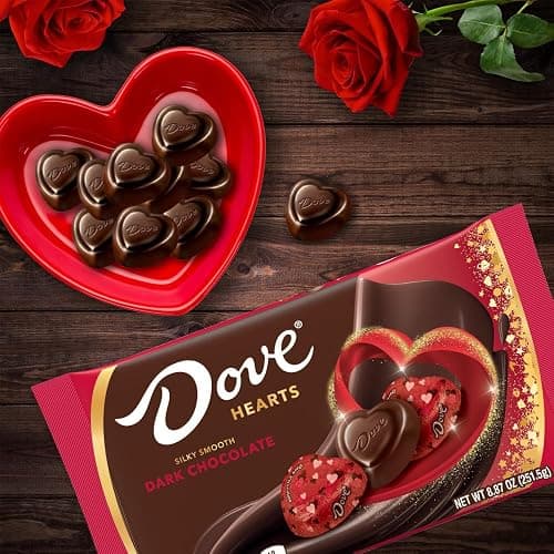 DOVE PROMISES Valentine Dark Chocolate Candy Hearts 8.87-Ounce Bag thumbnail 8